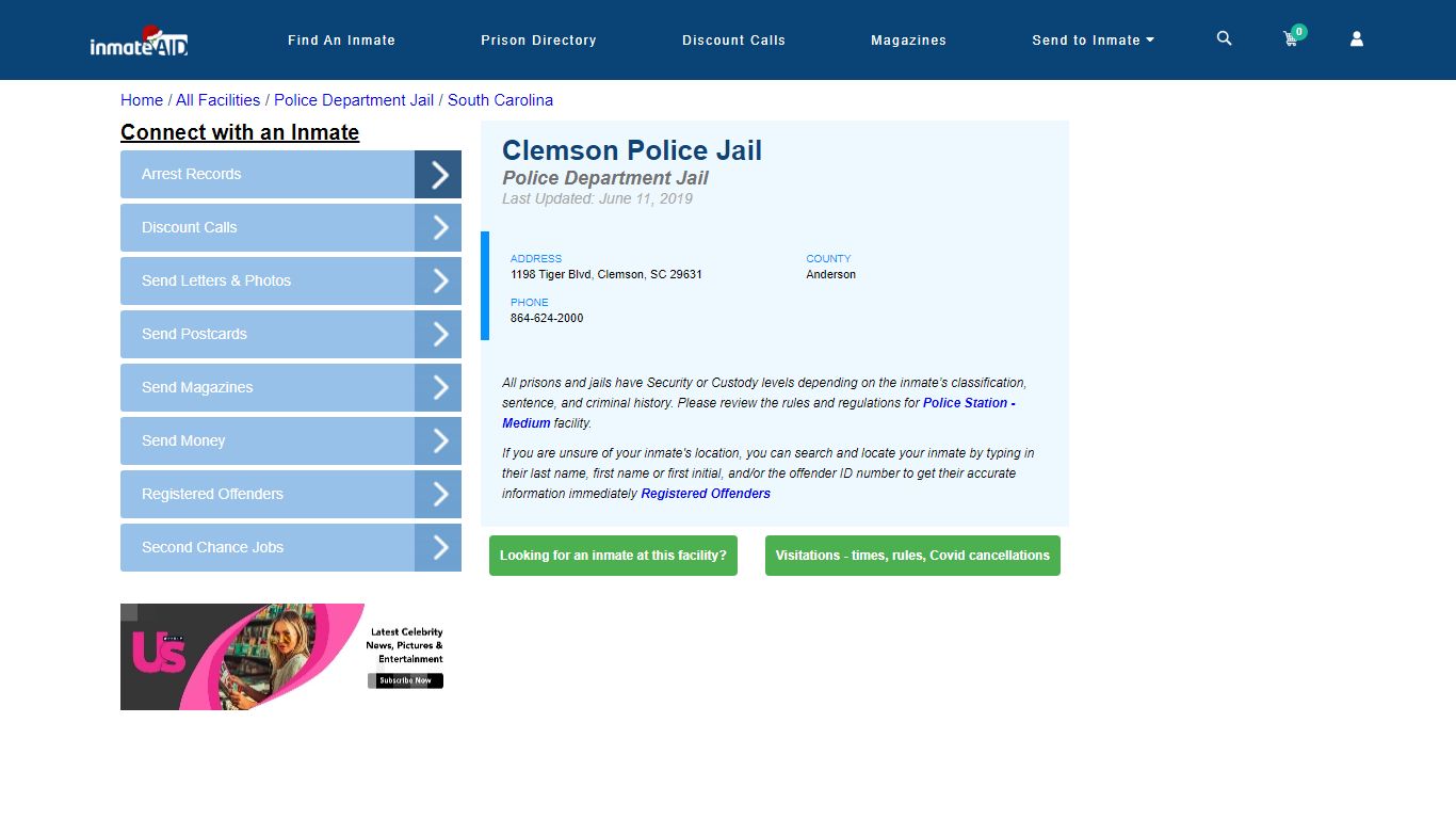 Clemson Police Jail & Inmate Search - Clemson, SC